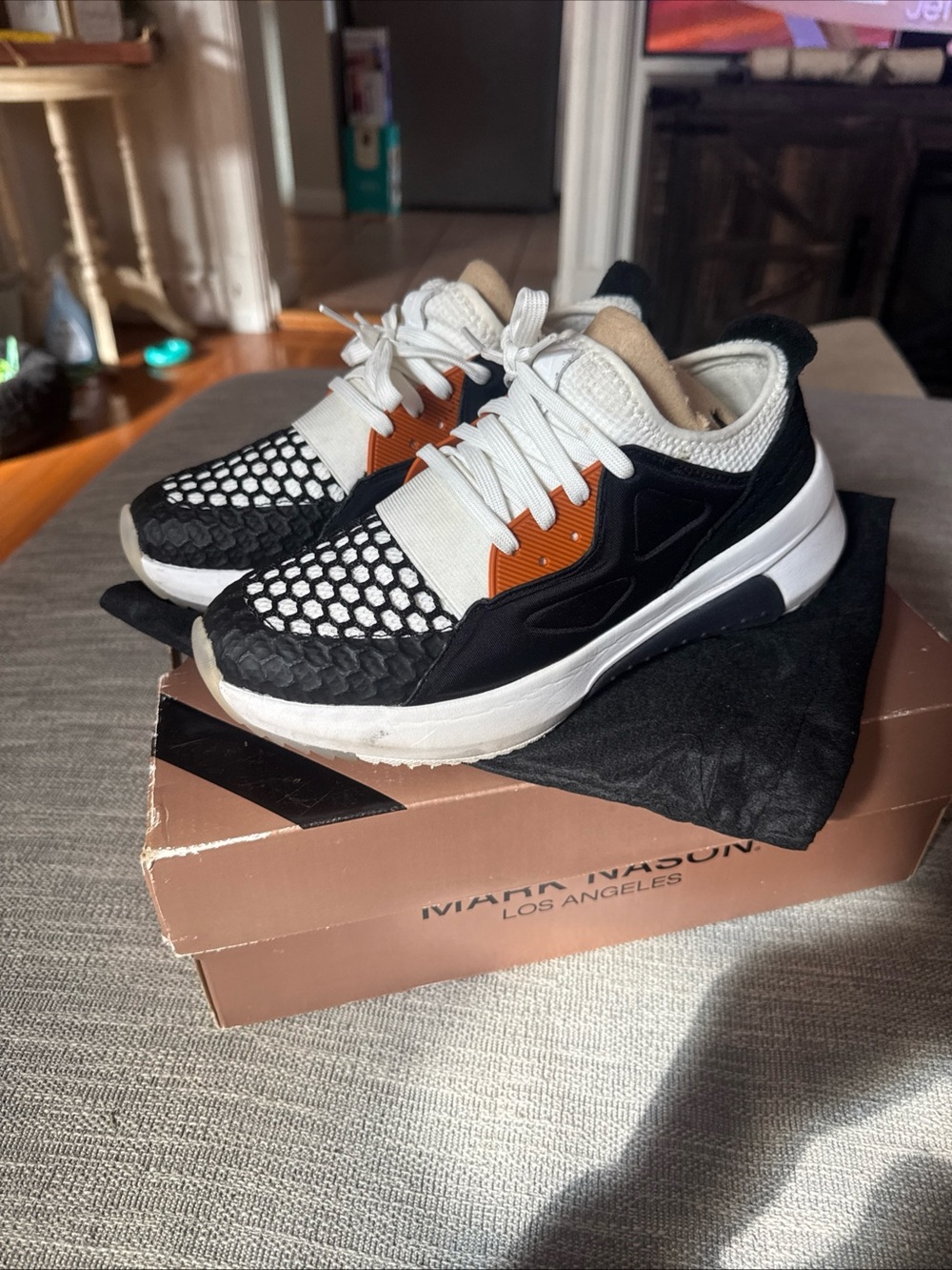 Mark Nason Black, White & Orange Women's Sneaker